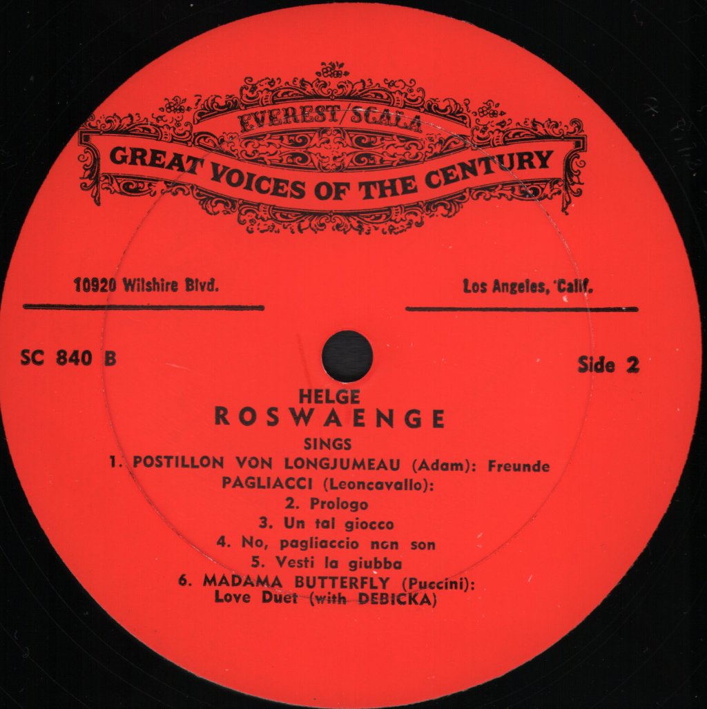 Helge Roswaenge - Helge Roswaenge Sings - Lp