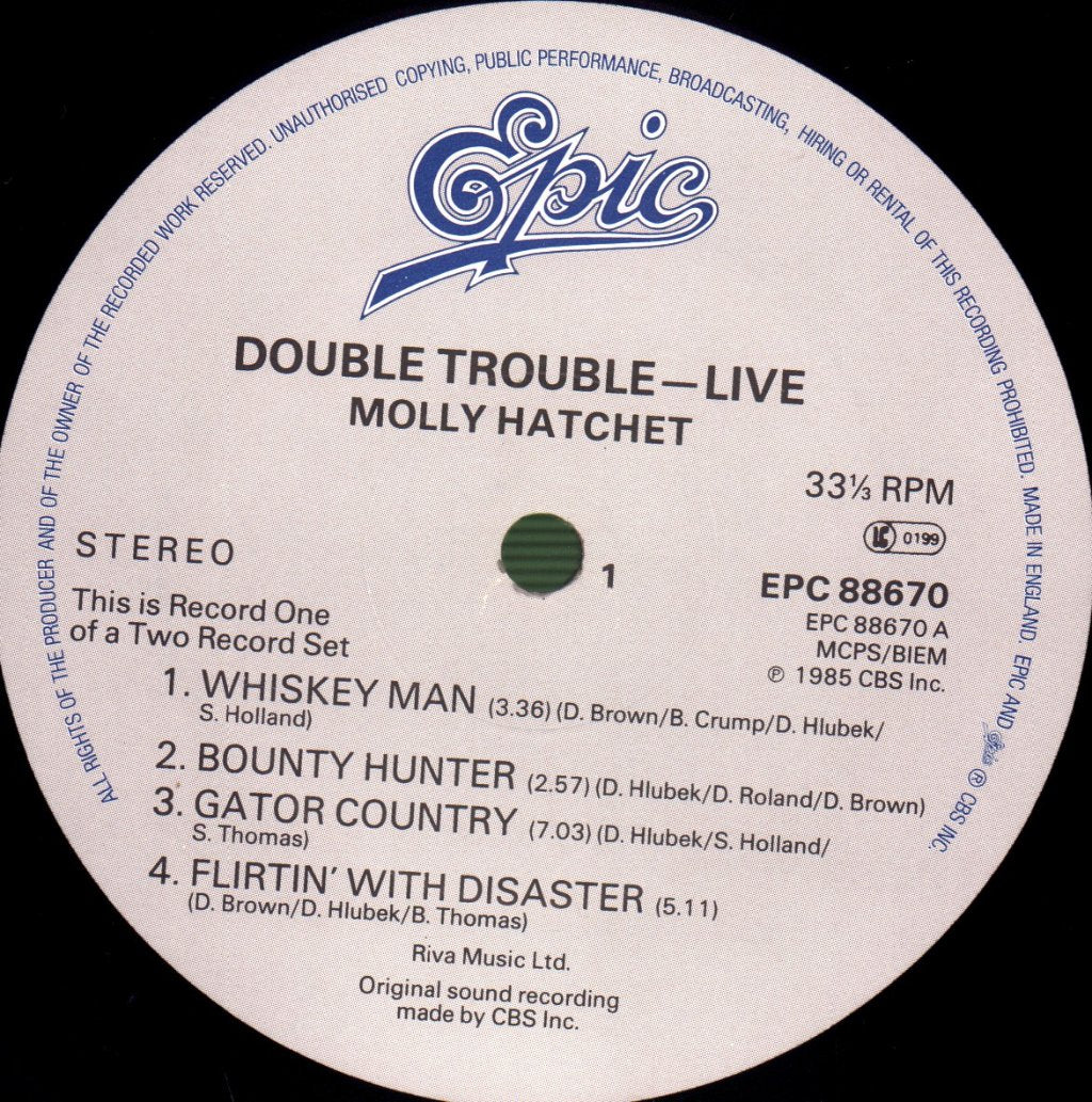 Molly Hatchet - Double Trouble Live - Lp