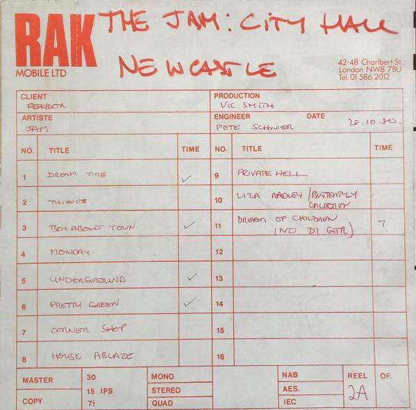 Jam - Live At Newcastle City Hall 28th October 1980 - Double Lp