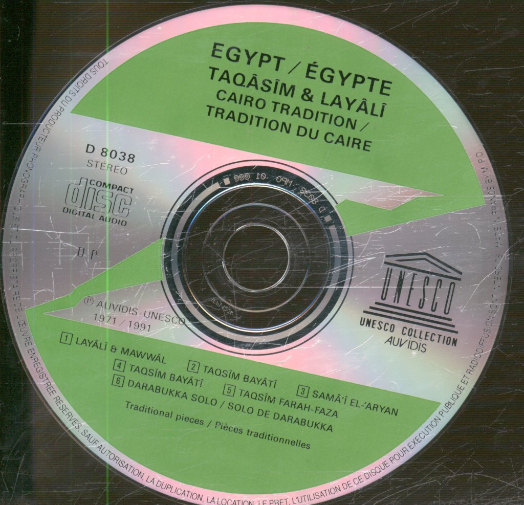 Various Artists - Egypt - Taqâsîm & Layâlî: Cairo Tradition = Tradition Du Caire - Cd