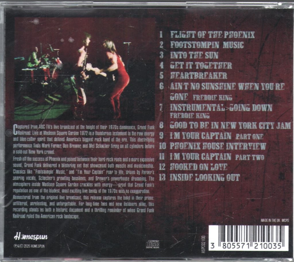 Grand Funk Railroad - Madison Square Garden 1972 - Cd