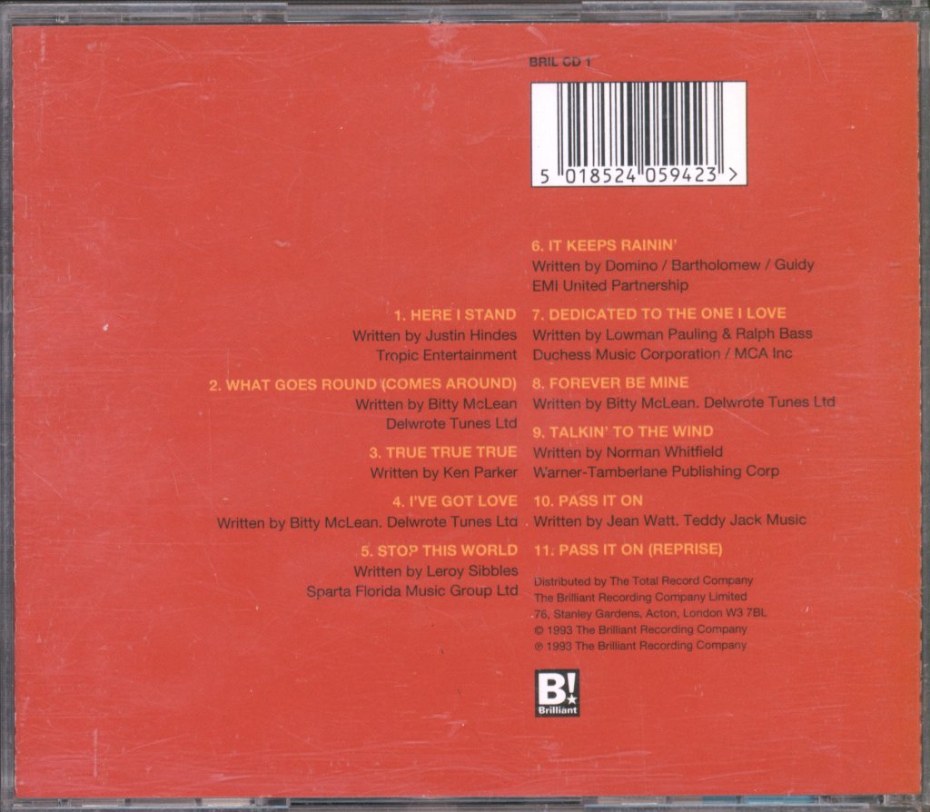 Bitty Mclean - Just To Let You Know - Cd