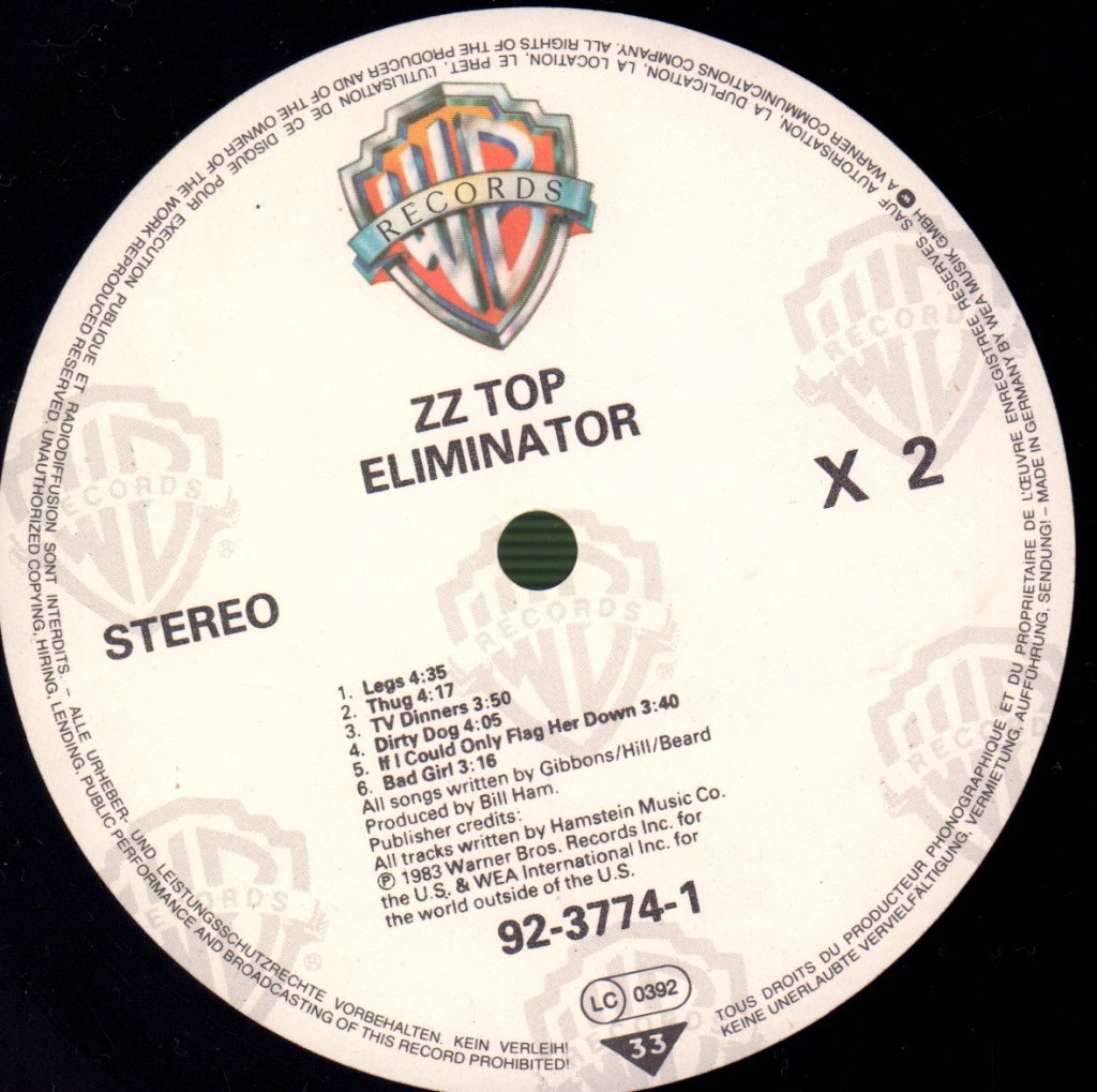 ZZ Top - Eliminator - Lp