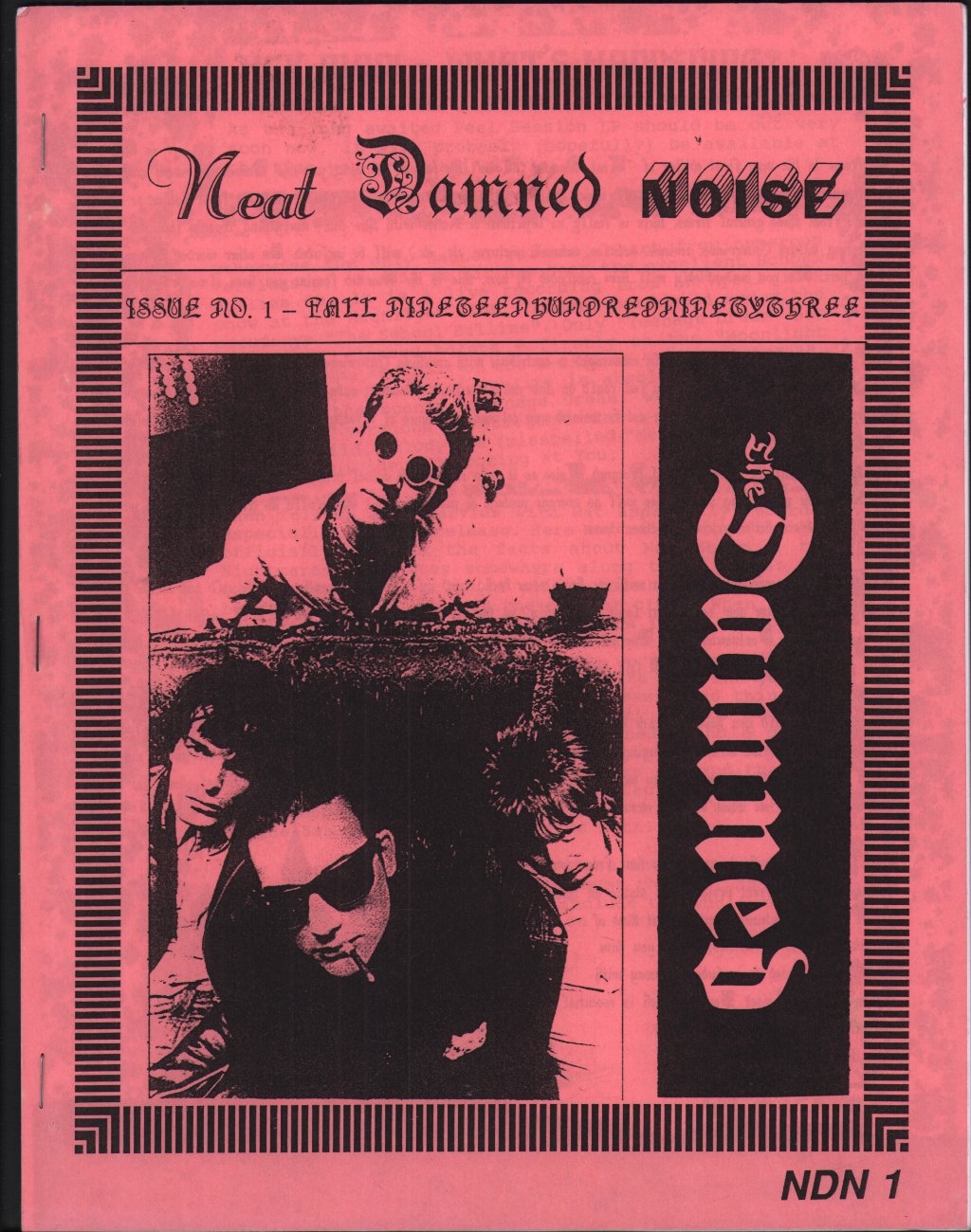 Damned - Neat Damned Noise Issue 1 - Fanzine