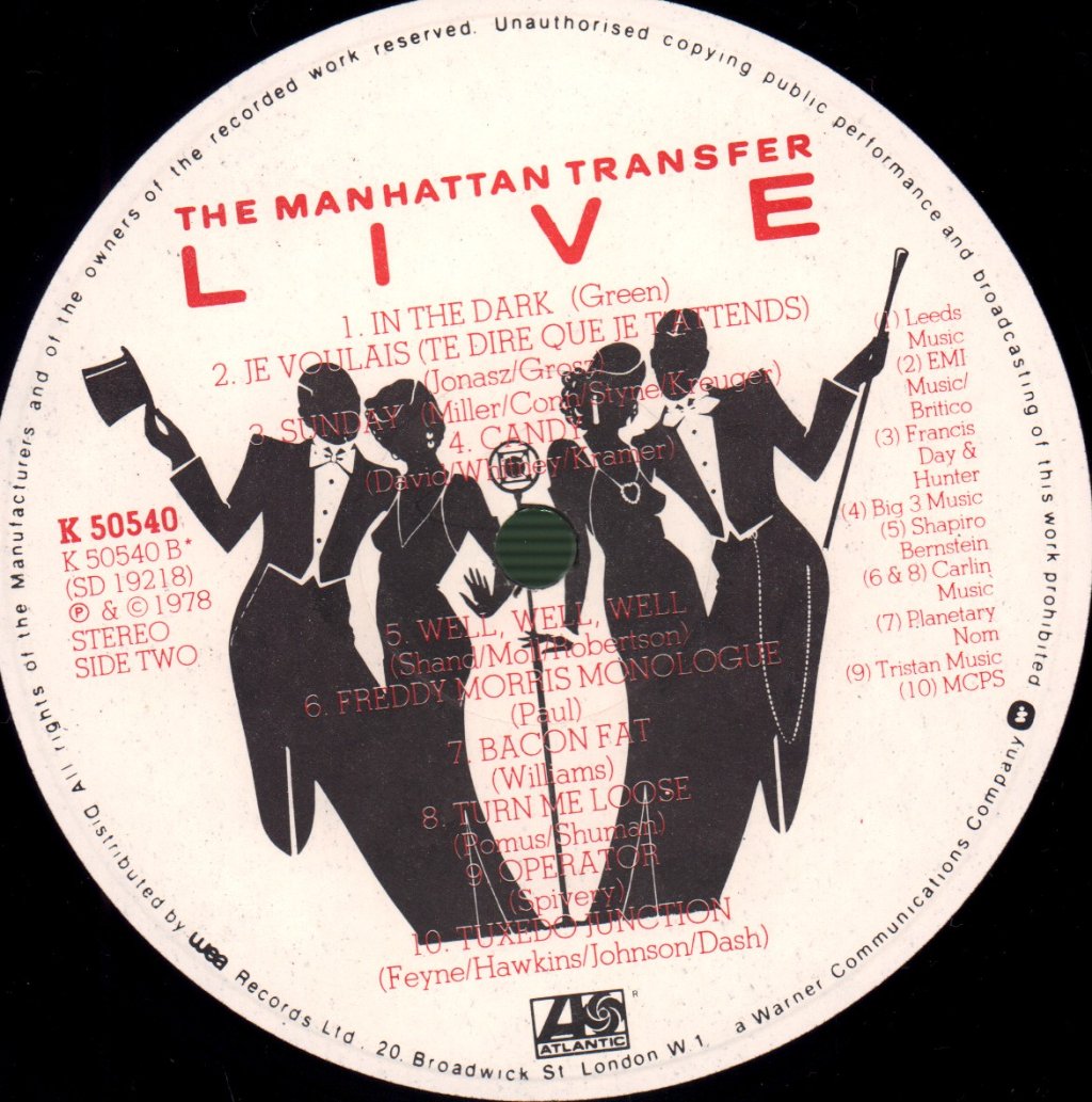 Manhattan Transfer - Live - Lp
