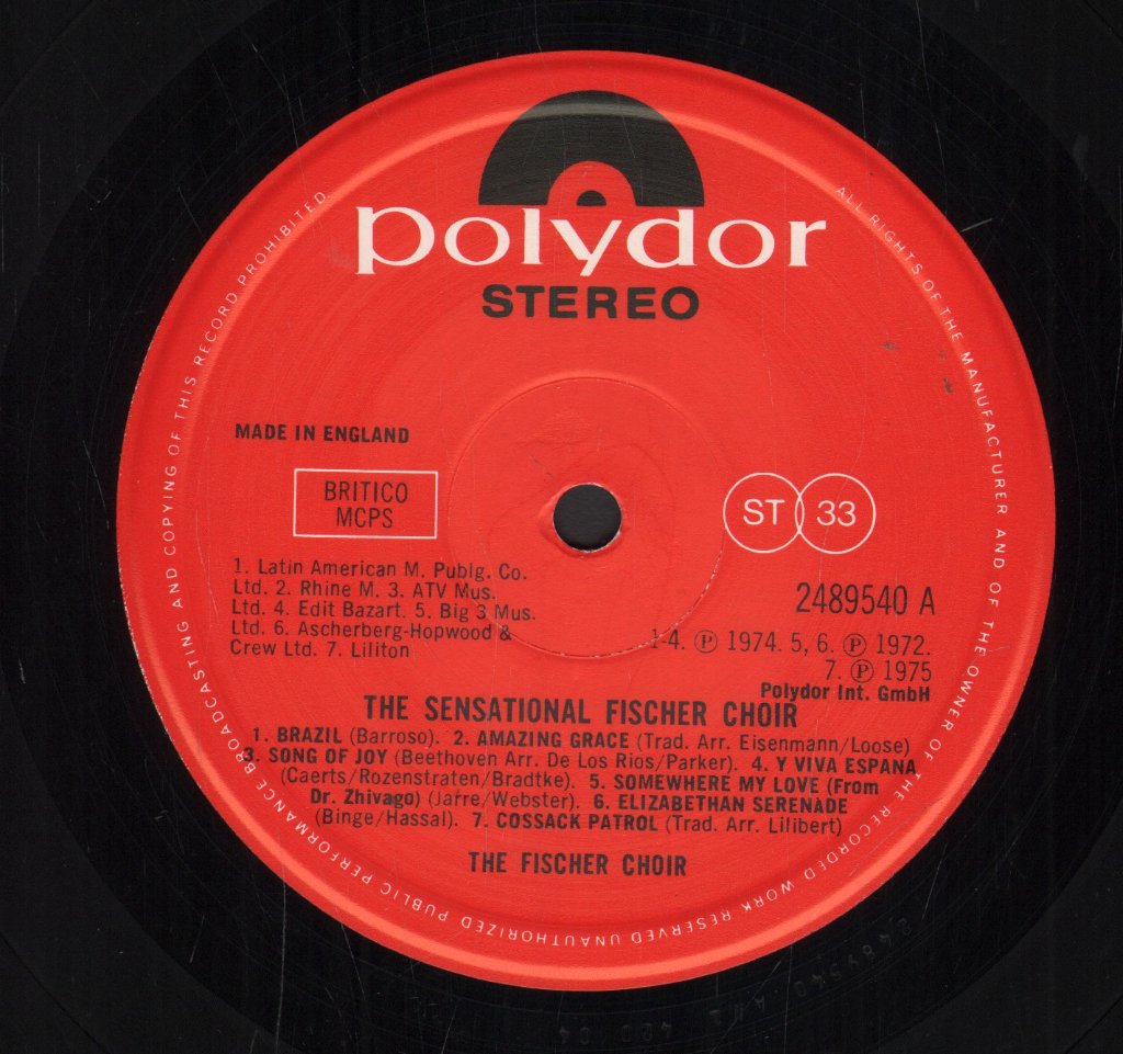 Fischer Choir - Introducing The Sensational Fischer Choir (The Largest Choir In The World) - Lp
