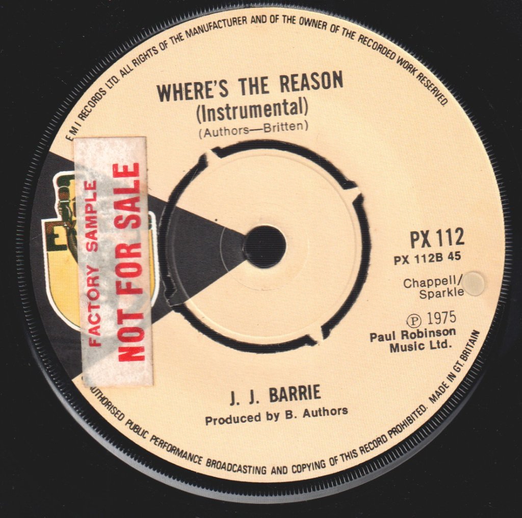 J.j. Barrie - Where's The Reason - 7 Inch