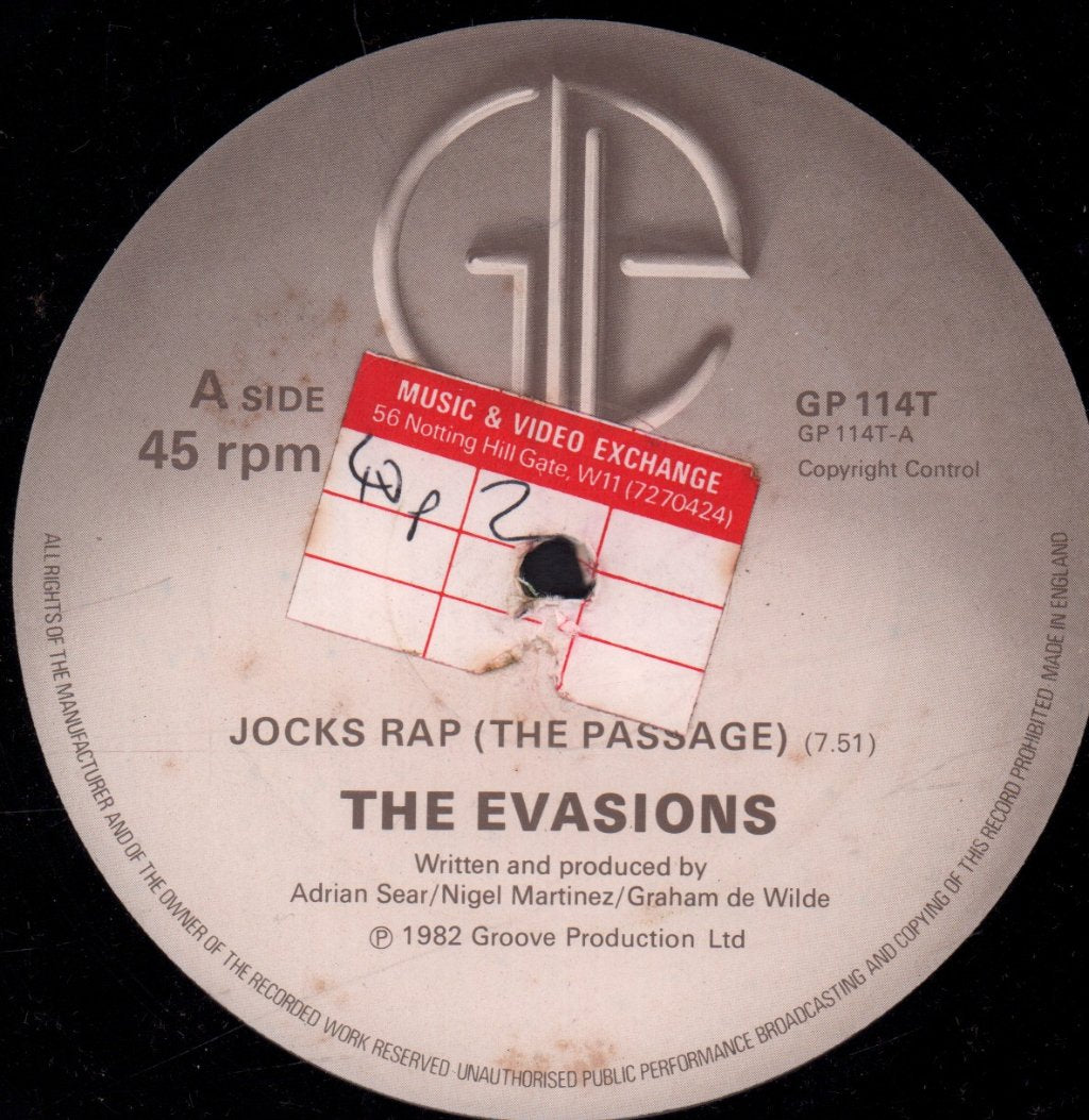 Evasions - Jocks Rap - 12 Inch