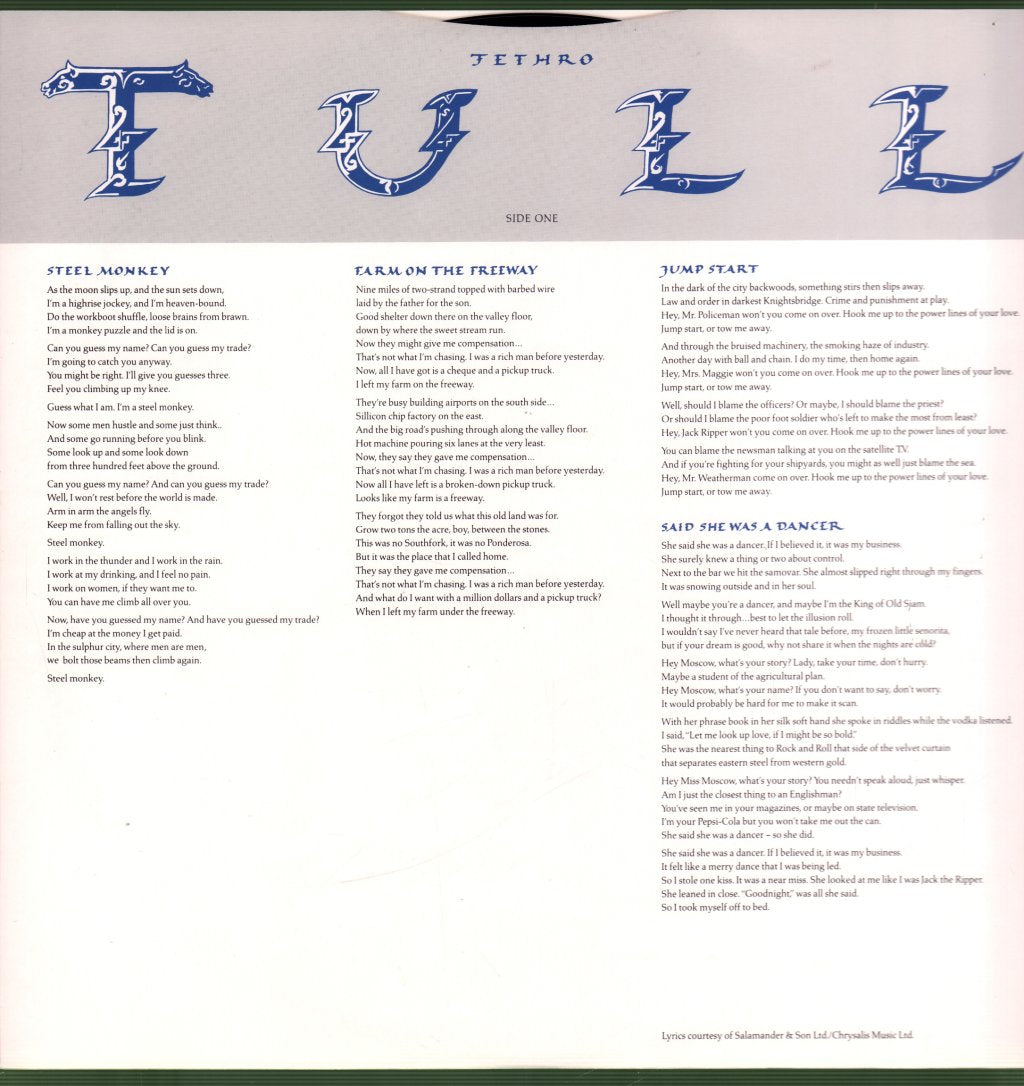 Jethro Tull - Crest Of A Knave - Lp
