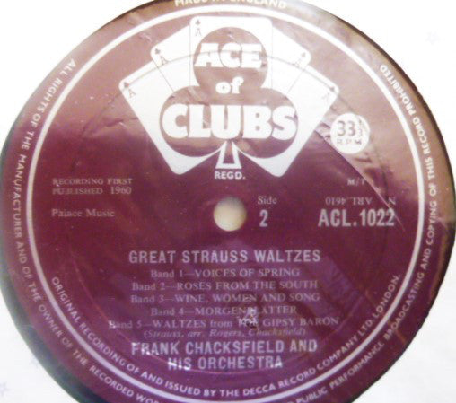 Frank Chacksfield And His Orchestra - Great Strauss Waltzes - Lp