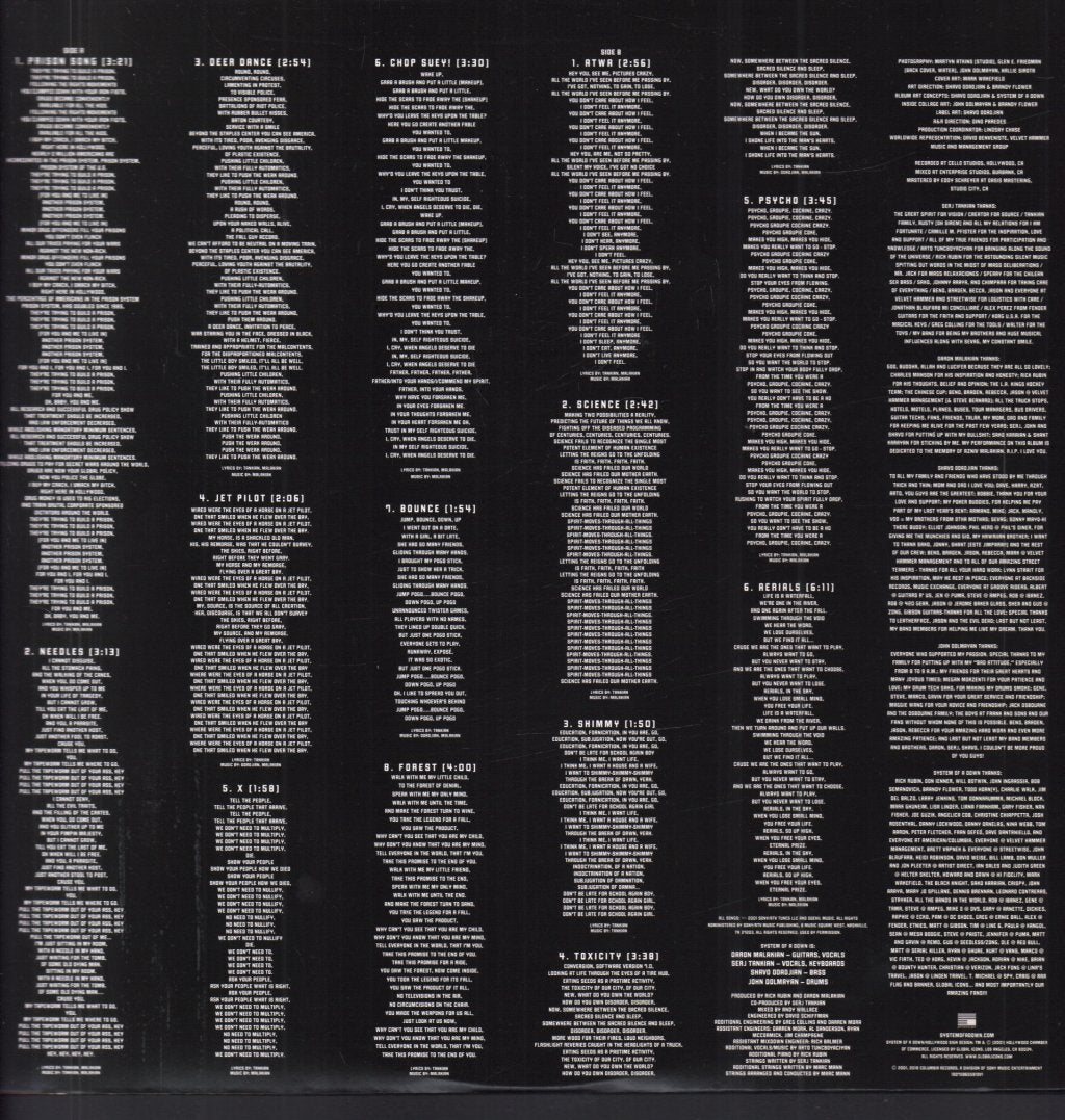 System Of A Down - Toxicity - Lp