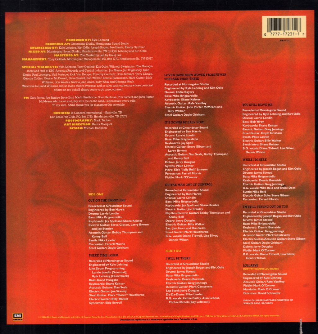 Dan Seals - On The Front Line - Lp