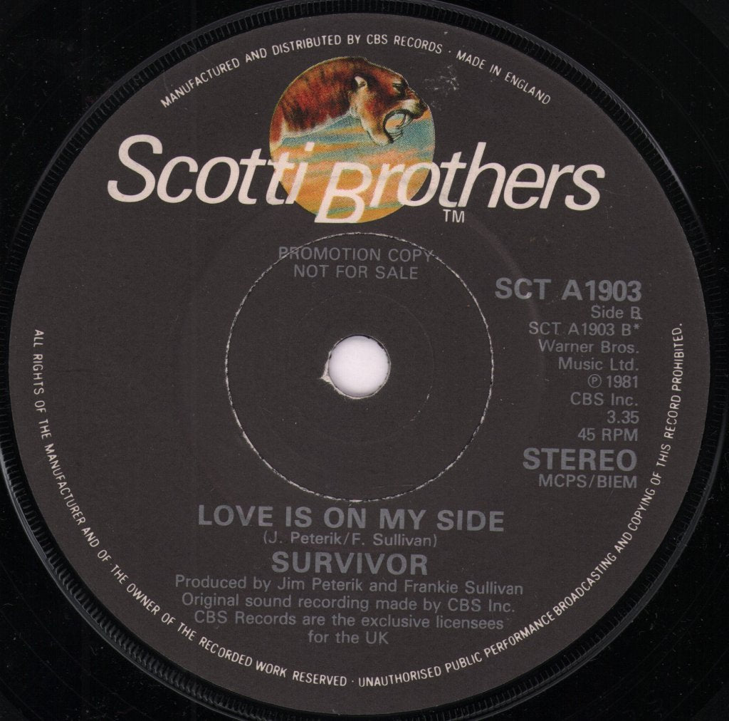 Survivor (AOR Group) - Poor Man's Son - 7 Inch