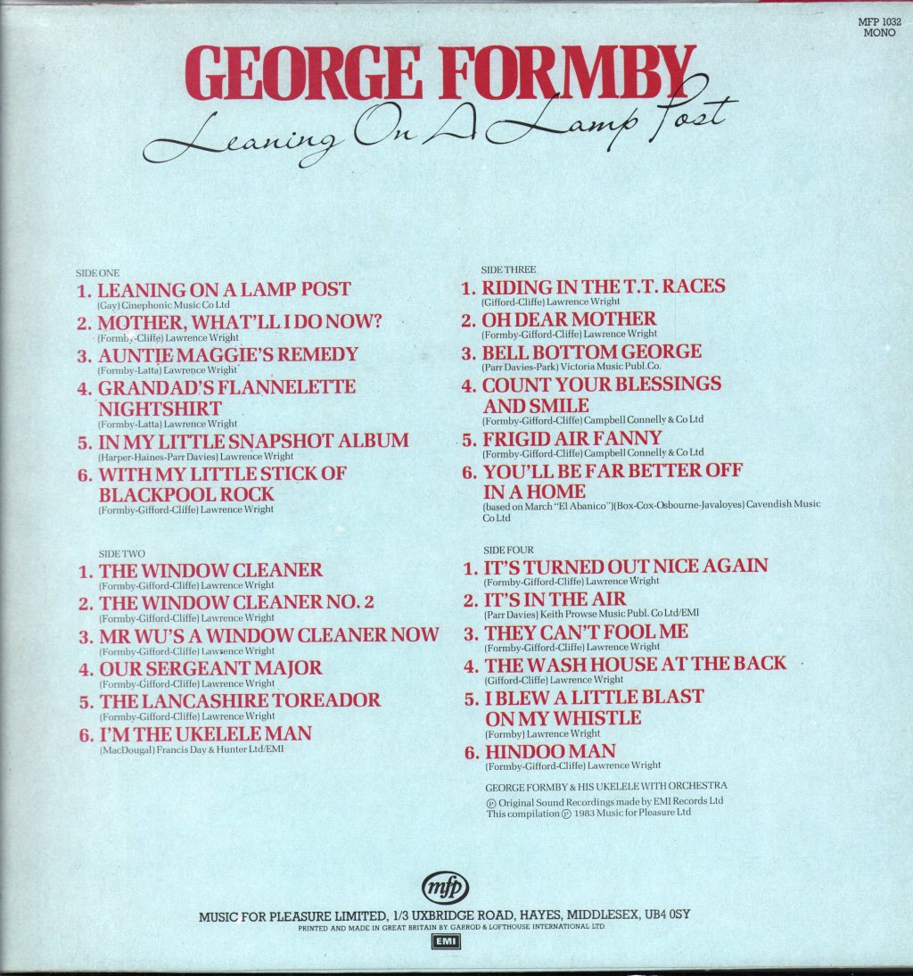 George Formby - Leaning On A Lamp Post - Double Lp