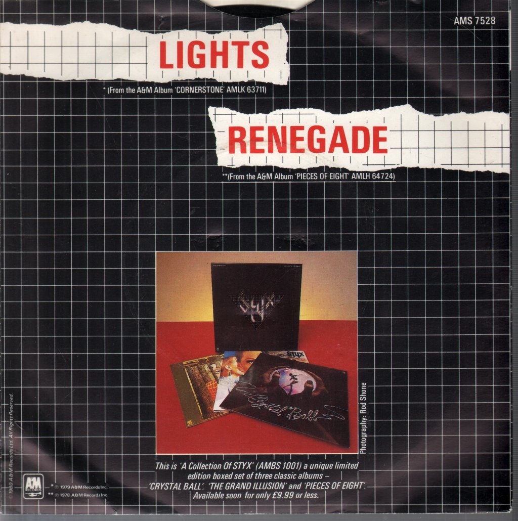 Styx - Lights - 7 Inch