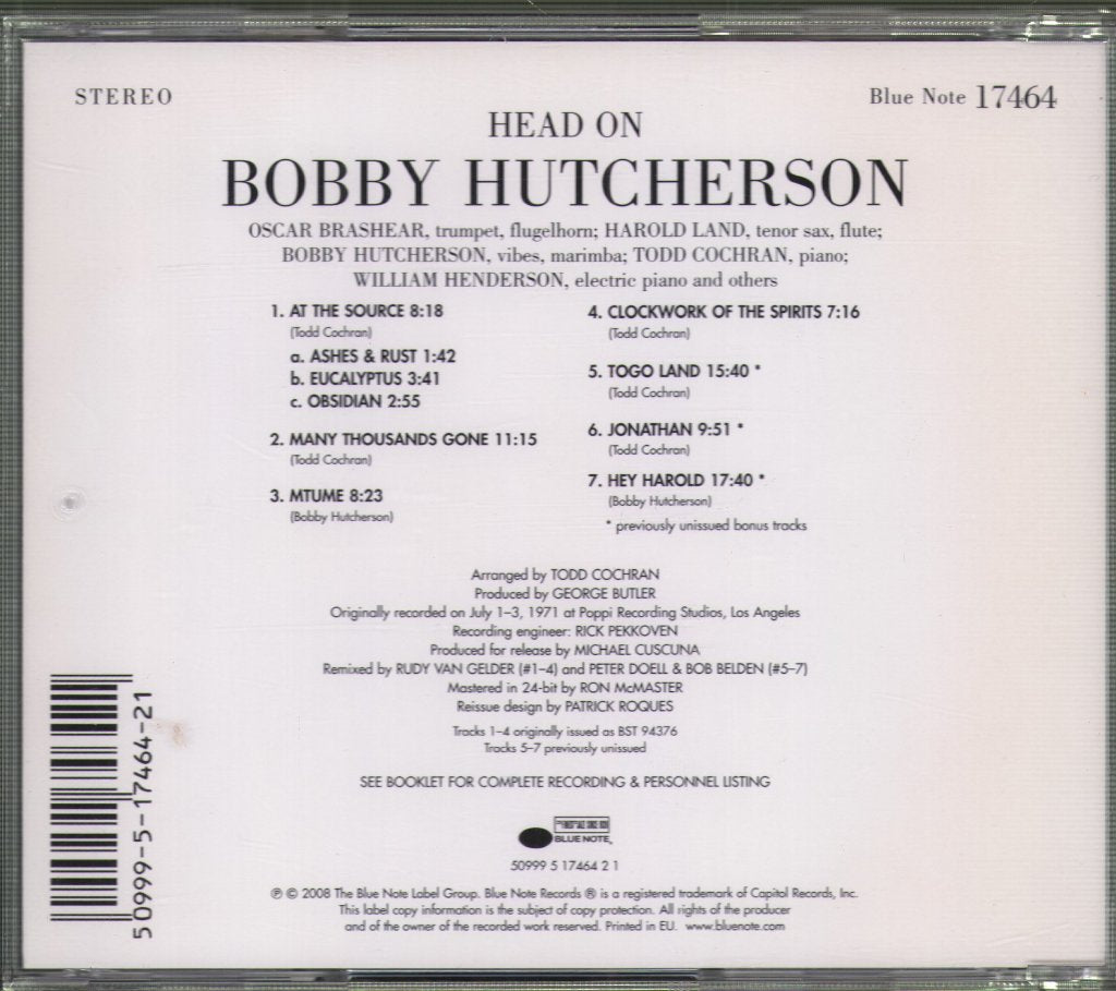 Bobby Hutcherson - Head On - Cd