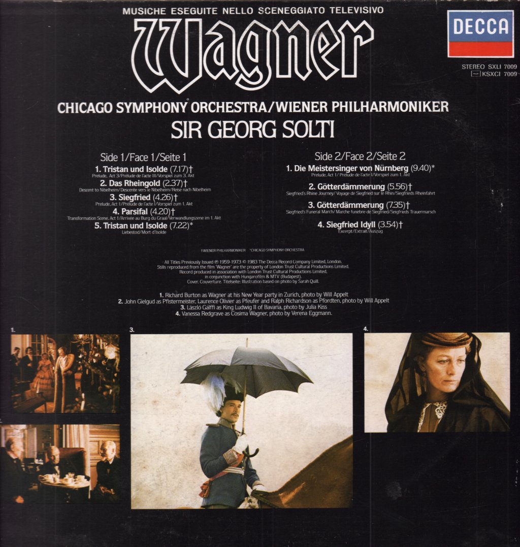 Wiener Philharmoniker + Chicago Symphony Orchestra - wagner Musiche Eseguite Nello Sceneggiato Televisivo - Lp
