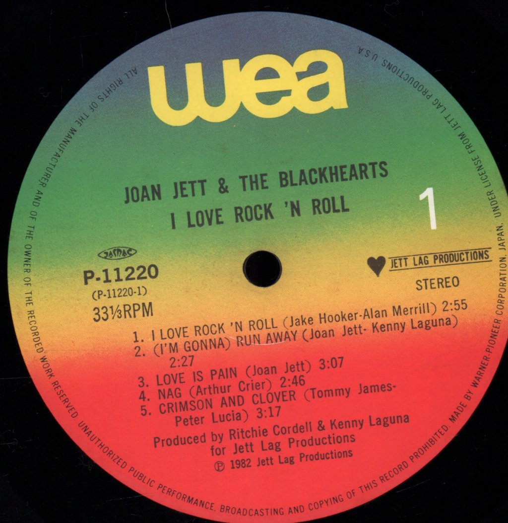 Joan Jett And The Blackhearts - I Love Rock N Roll - Lp