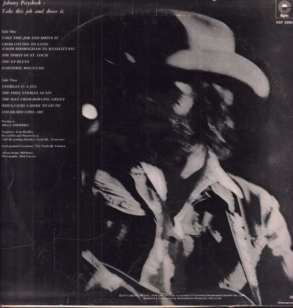 Johnny Paycheck - Take This Job And Shove It - Lp
