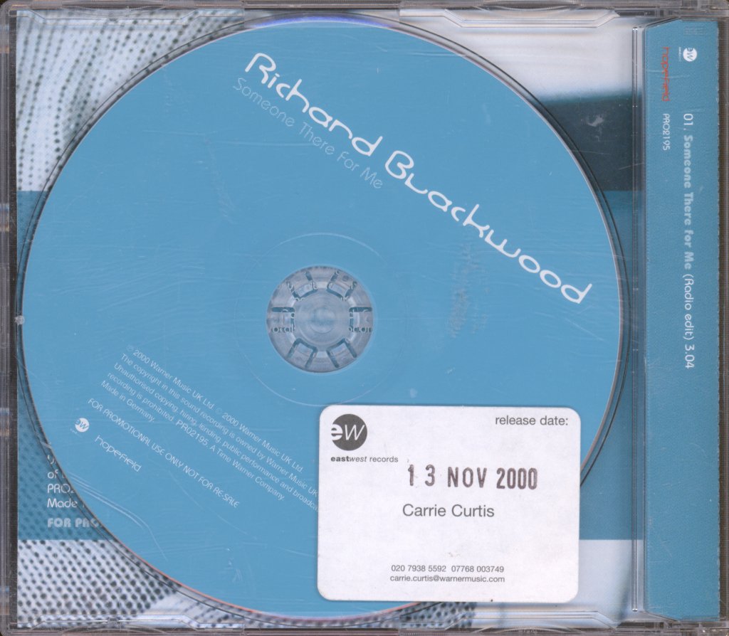 Richard Blackwood - Someone There For Me - Cd