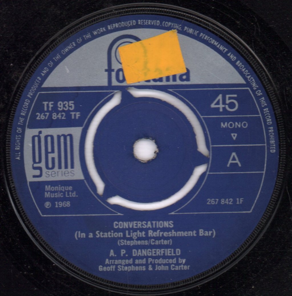 A.P. Dangerfield - Conversations (In A Station Light Refreshment Bar) - 7 Inch