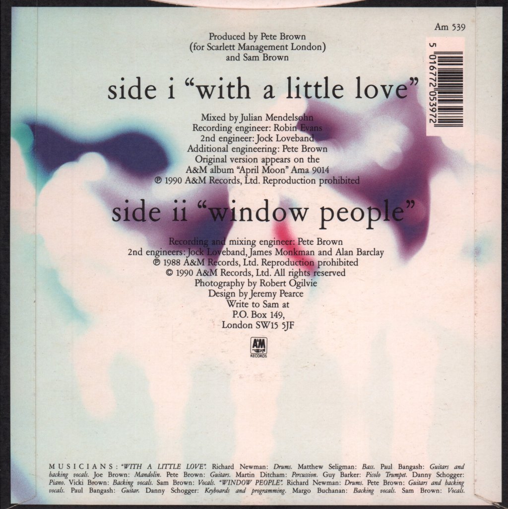 Sam Brown - With A Little Love - 7 Inch