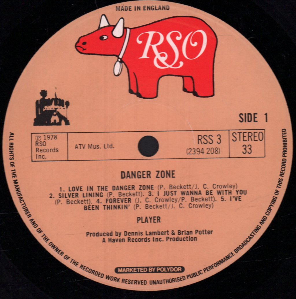 Player (Late 70'S Group) - Danger Zone - Lp