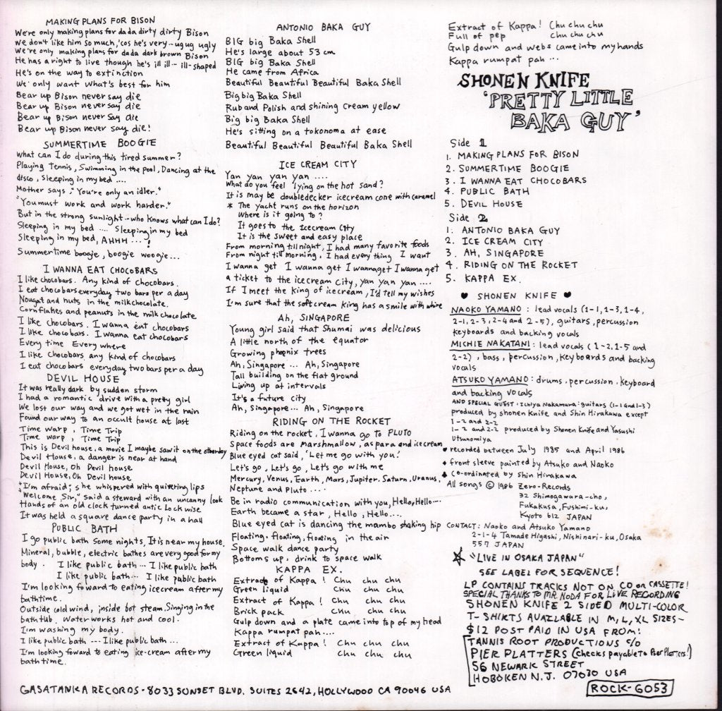 Shonen Knife - Pretty Little Baka Guy + Live In Japan! - Lp