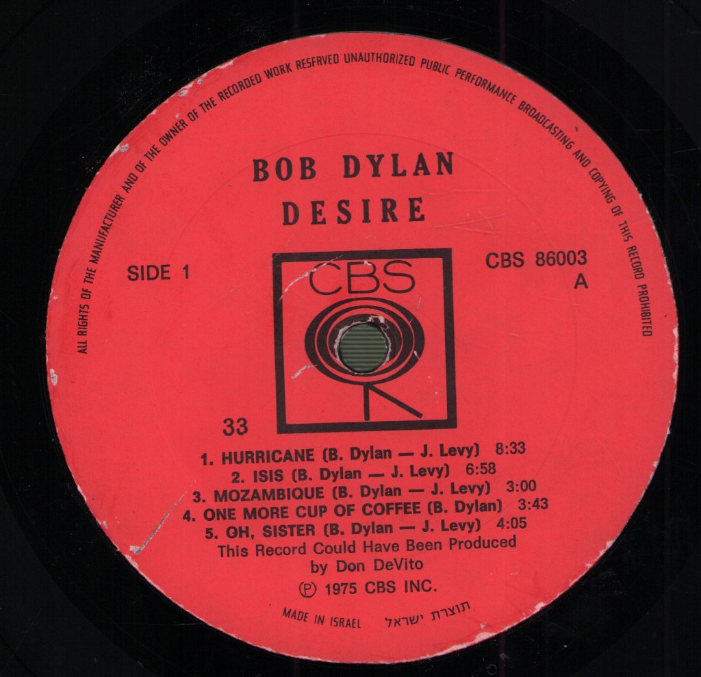 Bob Dylan - Desire - Lp