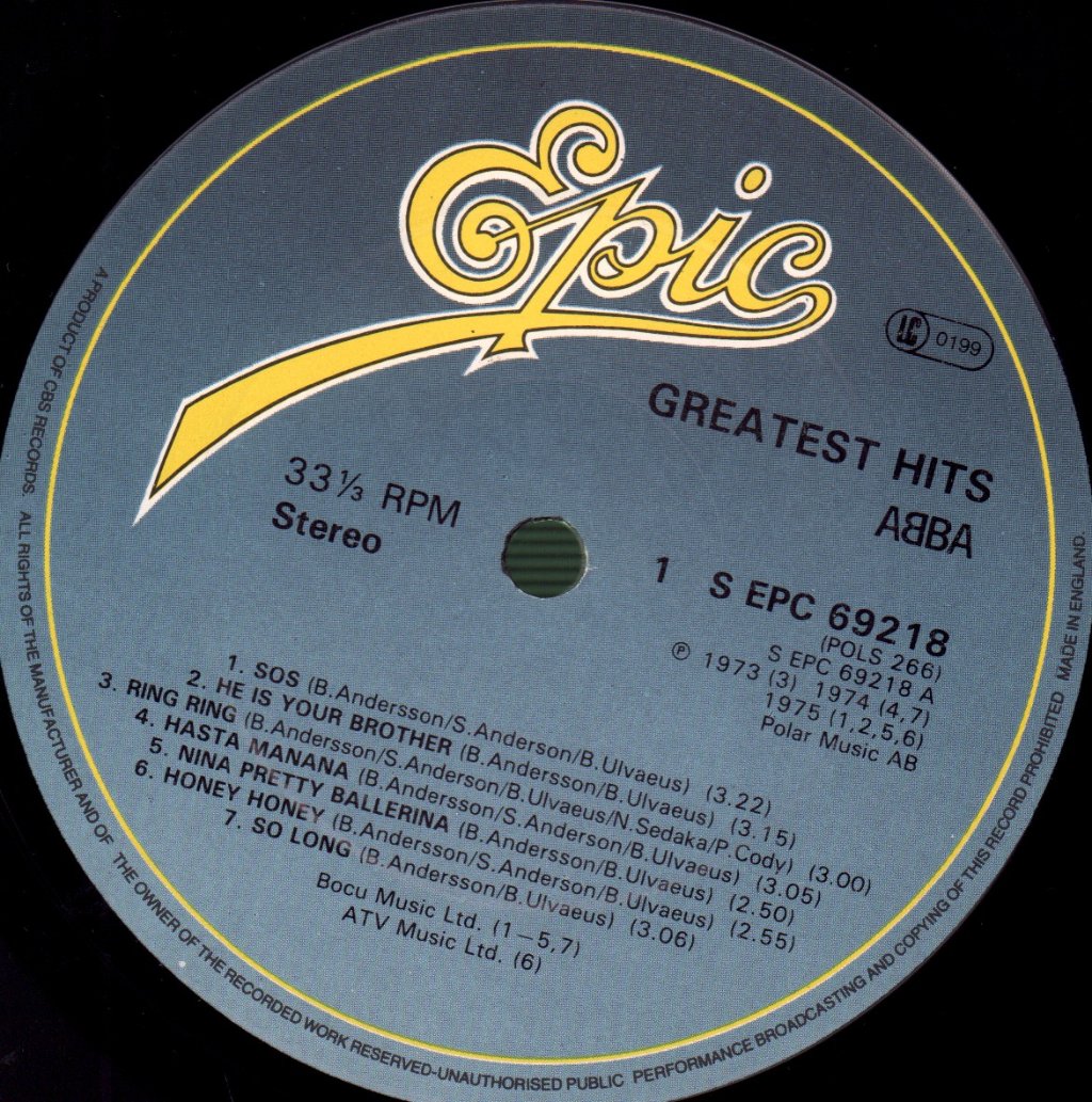 ABBA - Greatest Hits - Lp
