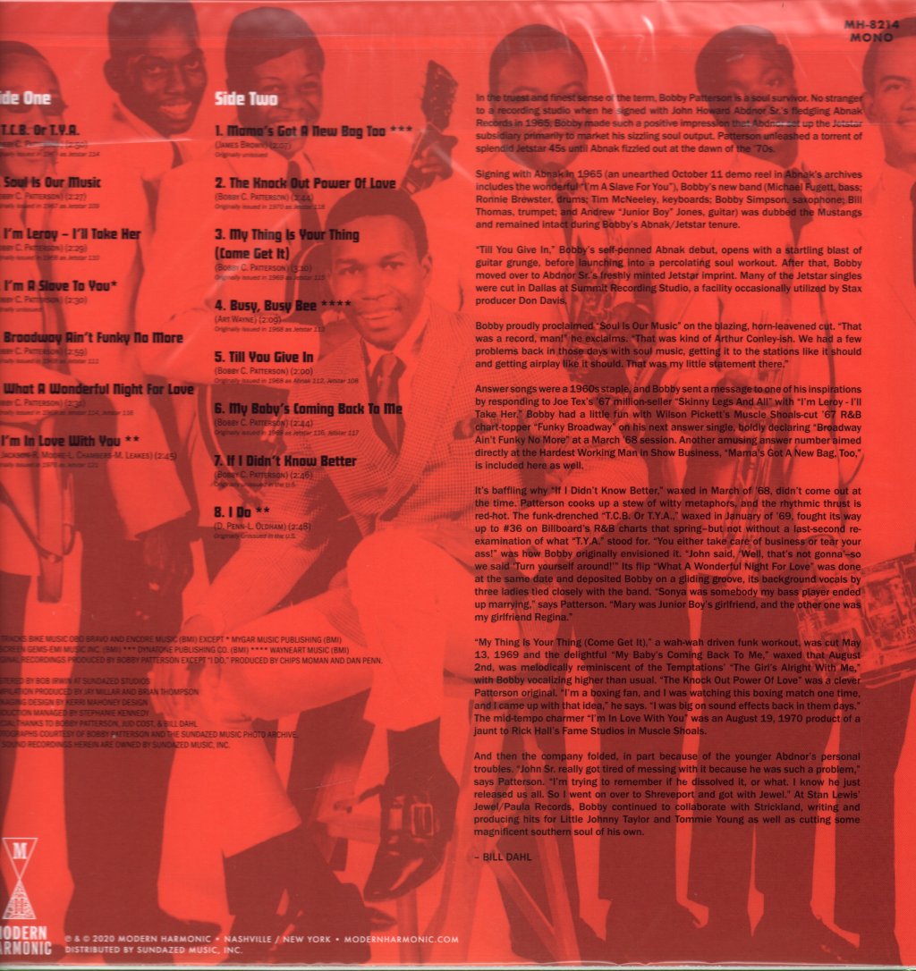 Bobby Patterson - My Thing Is Your Thing - Lp