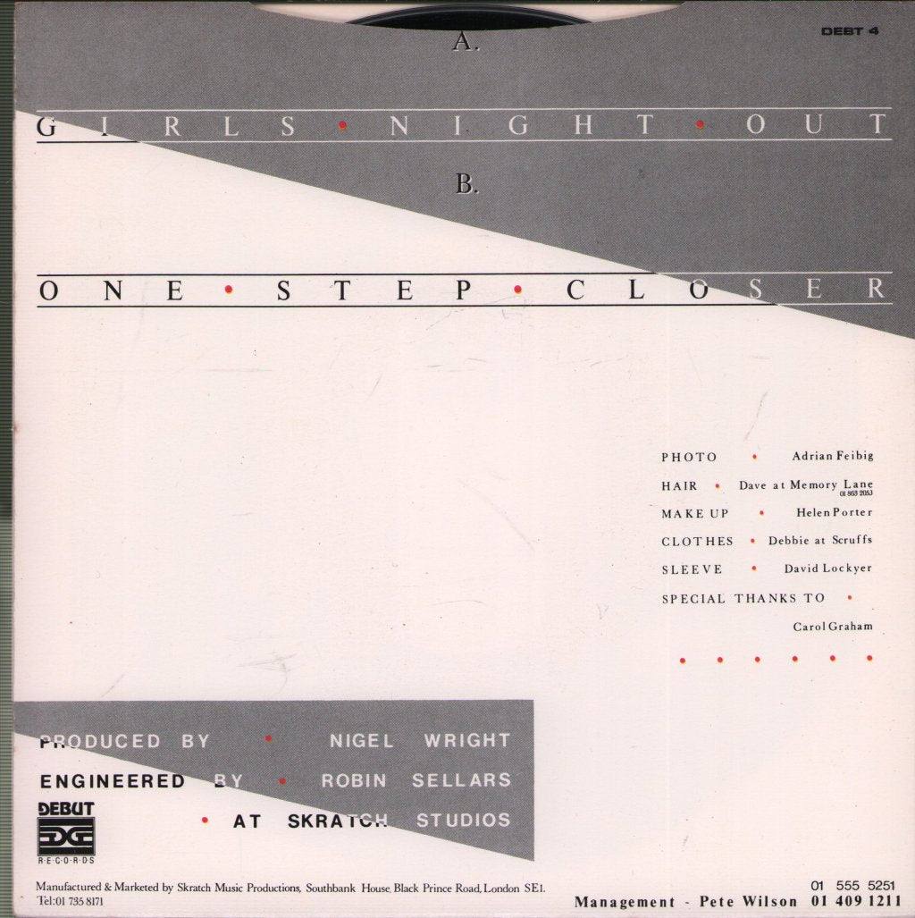 Toto Coelo - Girls Night Out - 7 Inch