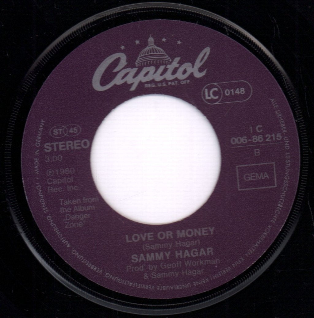 Sammy Hagar - Run For Your Life - 7 Inch