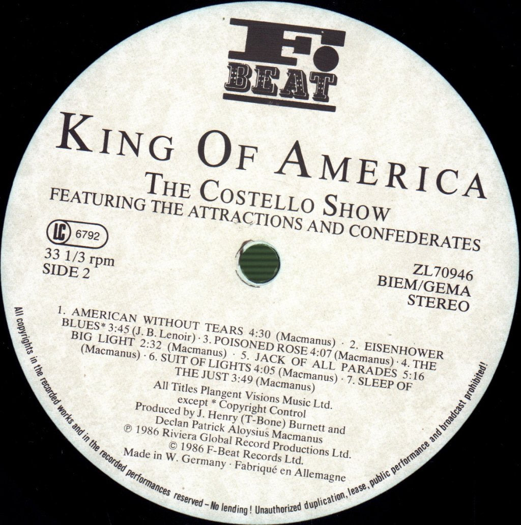 Elvis Costello - King Of America - Lp