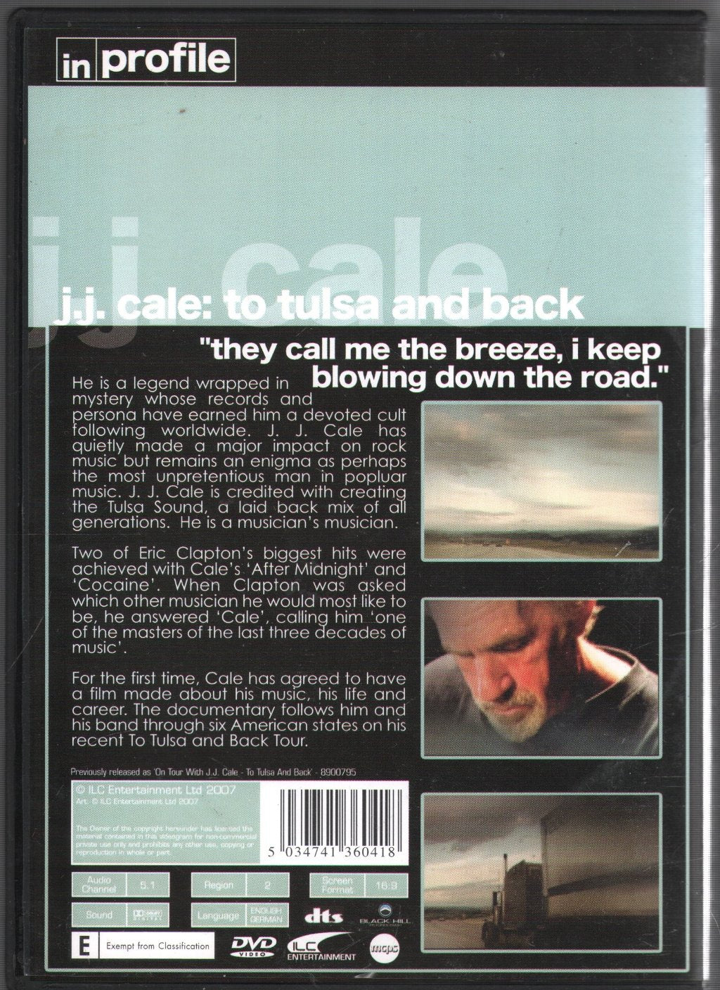 J.J. Cale - To Tulsa And Back - Dvd