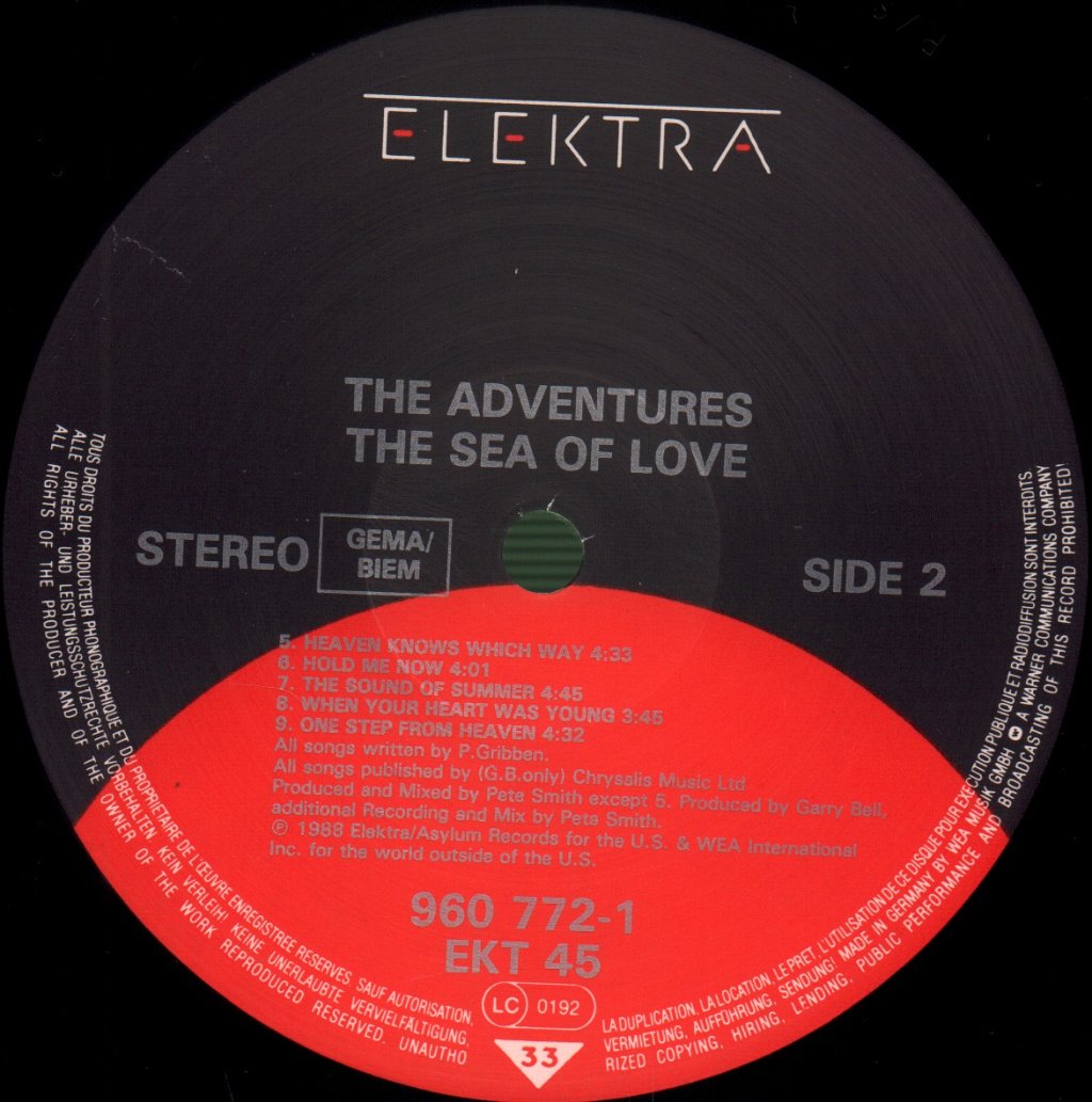 Adventures - Sea Of Love - Lp