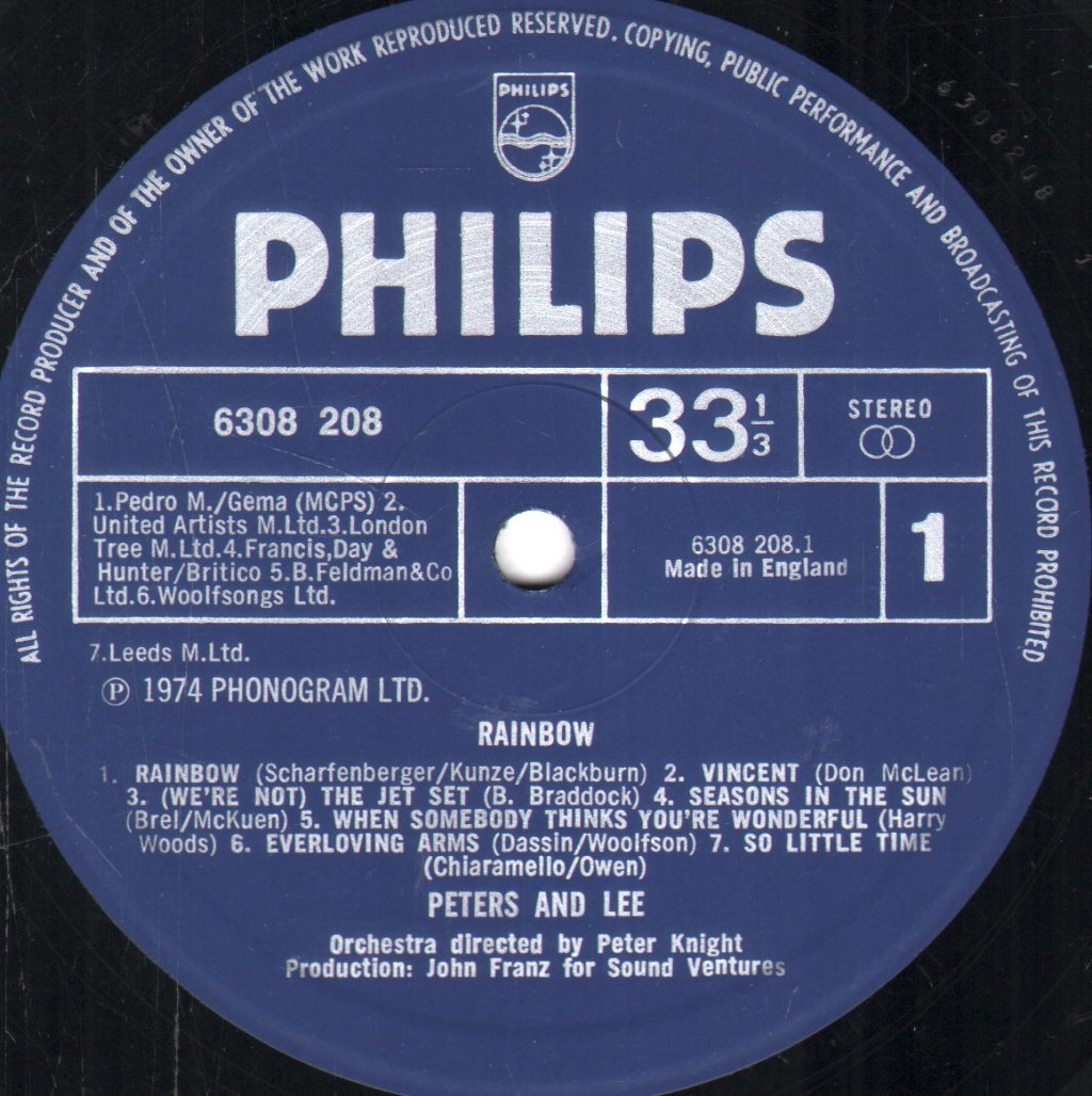 Peters And Lee - Rainbow - Lp