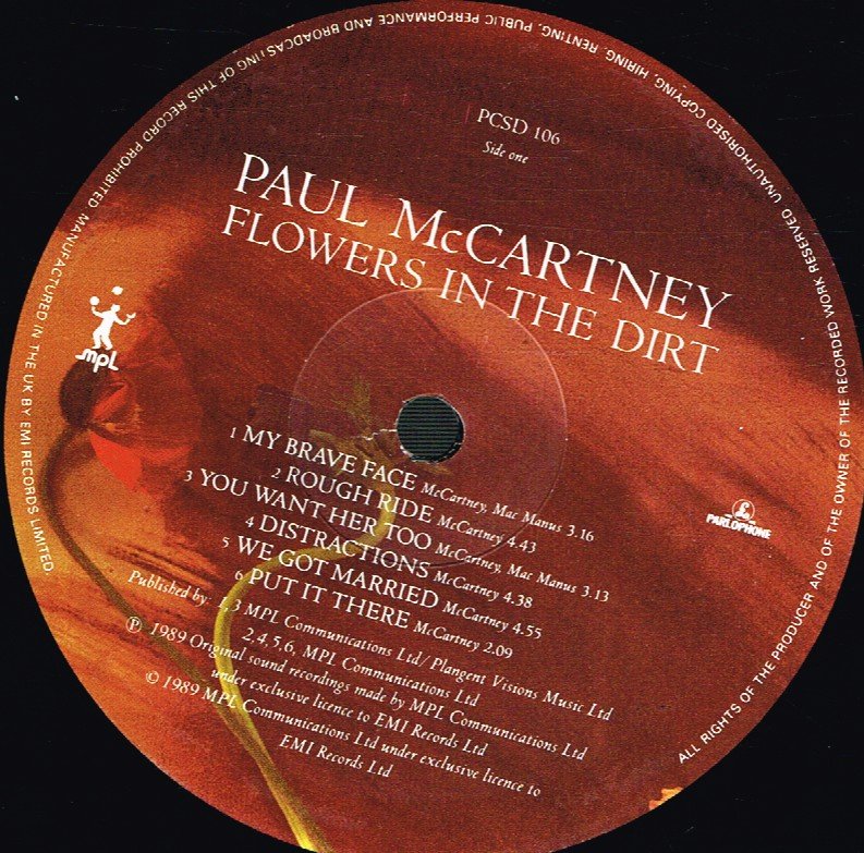 Paul McCartney - Flowers In The Dirt - Lp