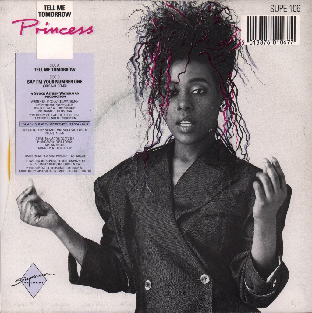 Princess - Tell Me Tomorrow - 7 Inch