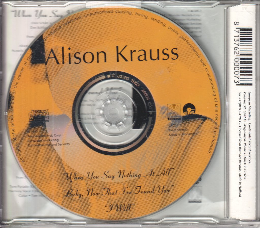 Alison Krauss - When You Say Nothing At All - Cd