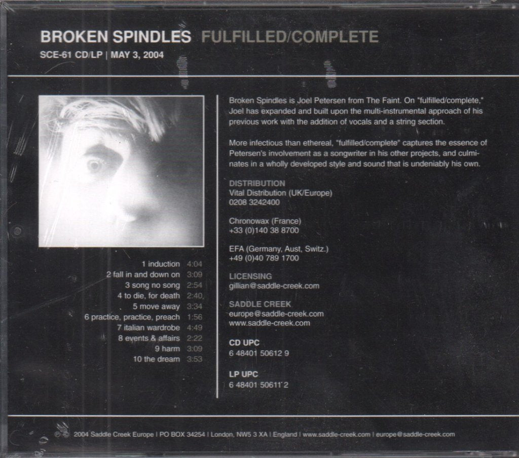 Broken Spindles - Fulfilled/Complete - Cd
