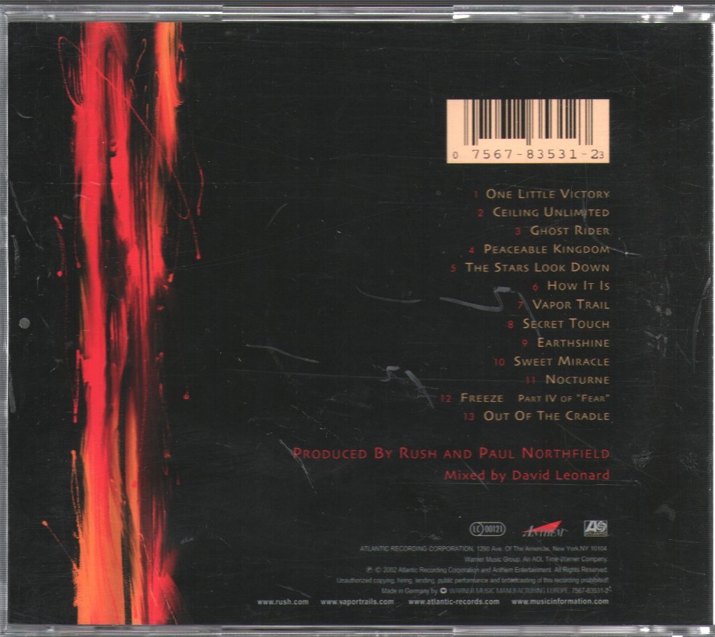 Rush - Vapor Trails - Cd