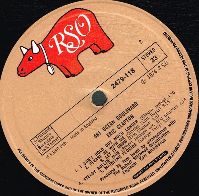 Eric Clapton - 461 Ocean Boulevard - Lp