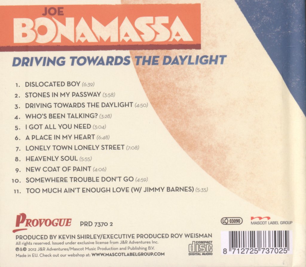 Joe Bonamassa - Driving Towards The Daylight - Cd