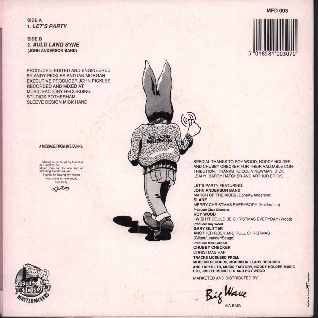 Jive Bunny And The Mastermixers - Let's Party - 7 Inch
