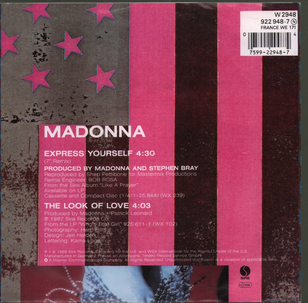 Madonna - Express Yourself - 7 Inch