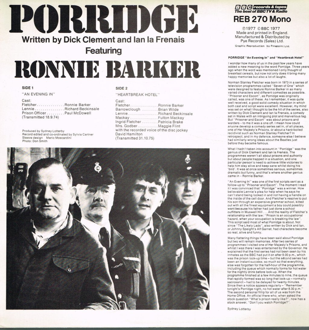 Porridge - An Evening In / Heartbreak Hotel - Lp