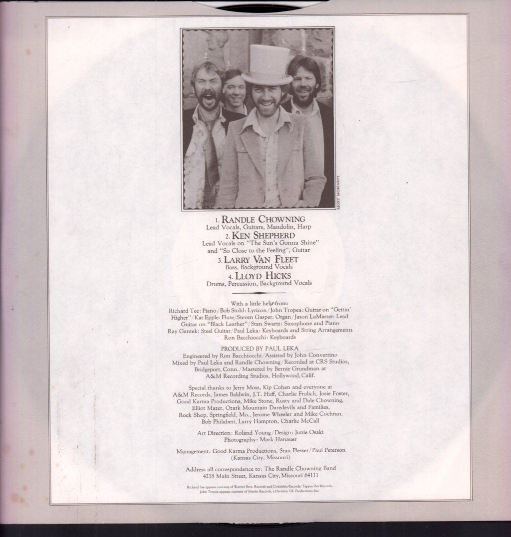 Randle Chowning Band - Hearts On Fire - Lp
