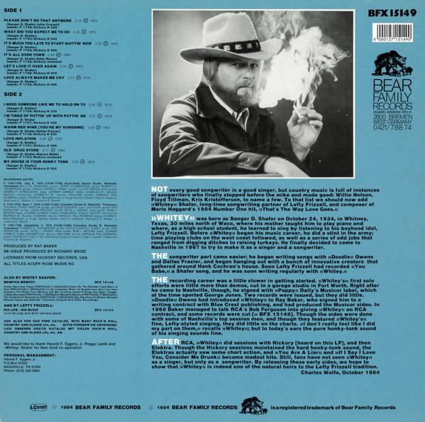 Whitey Shafer - My House Is Your Honky Tonk - Lp