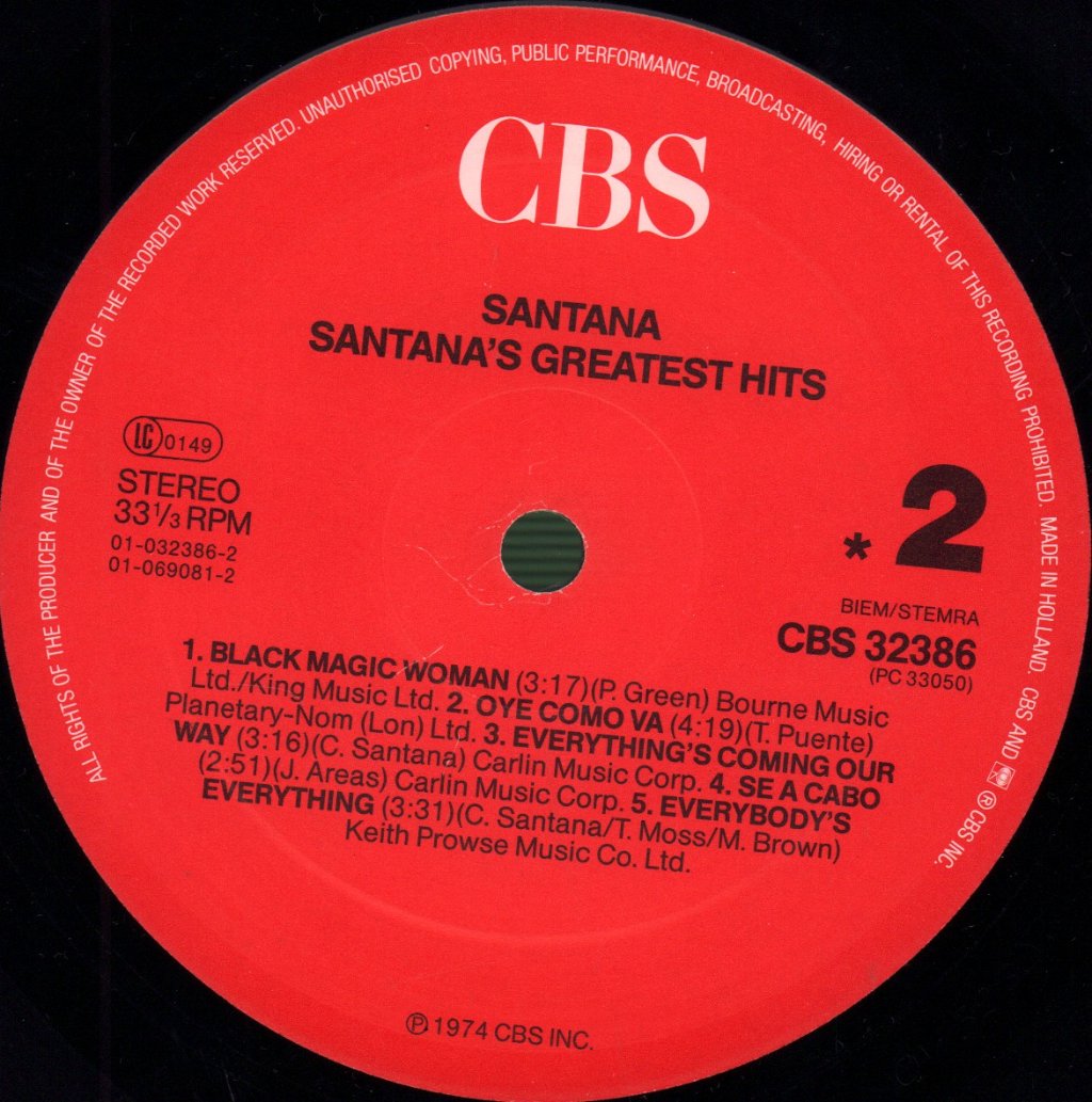 Santana - Greatest Hits - Lp